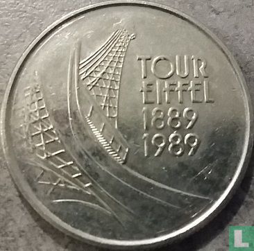 Frankreich 5 Franc 1989 (Prägefehler) "100th anniversary of the Eiffel Tower" - Bild 1