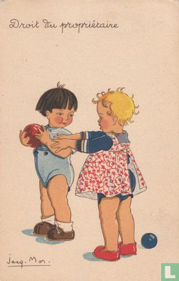 Kinderkaart kinderen met bal