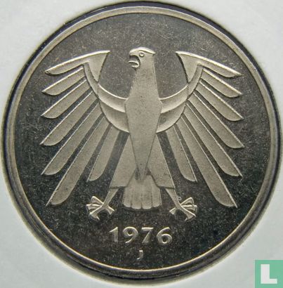 Allemagne 5 mark 1976 (J) - Image 1