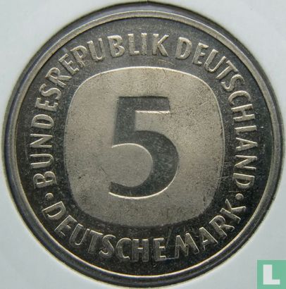 Allemagne 5 mark 1976 (J) - Image 2