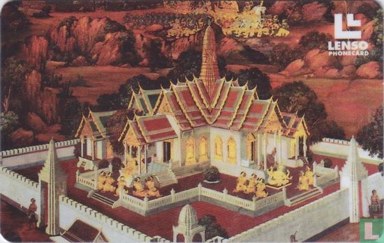 Ramayana mural painting at the Temple ot the Emerald Buddha (Wat Phra Kaeo) - Image 1