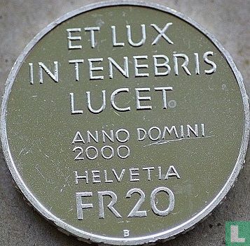 Zwitserland 20 francs 2000 "Anno Domini 2000 - Lumen Christi" - Afbeelding 1