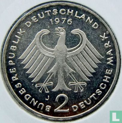 Deutschland 2 Mark 1976 (J - Konrad Adenauer) - Bild 1