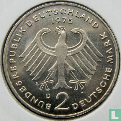 Allemagne 2 mark 1976 (D - Konrad Adenauer) - Image 1