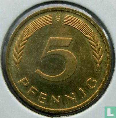 Allemagne 5 pfennig 1976 (G) - Image 2