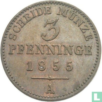 Prussia 3 pfenninge 1855 - Image 1