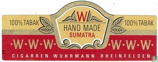 W Hand Made Sumatra Cigarren Wührmann Rheinfelden - 100% tobacco WWW Cigarren - 100% tobacco WWW - 100% tobacco WWW - Image 1