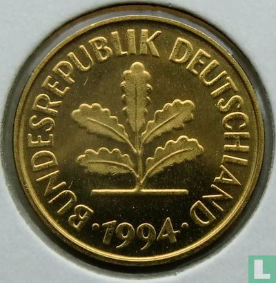 Duitsland 5 pfennig 1994 (F) - Afbeelding 1