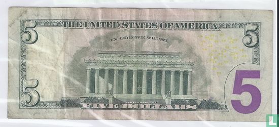 Verenigde Staten 5 dollars 2013 A - Afbeelding 2