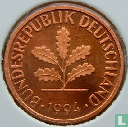 Germany 1 pfennig 1994 (J) - Image 1