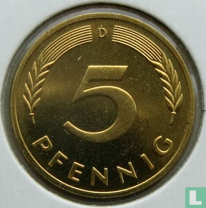 Allemagne 5 pfennig 1994 (D) - Image 2