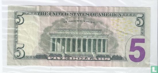 United States 5 dollars 2013 D - Image 2