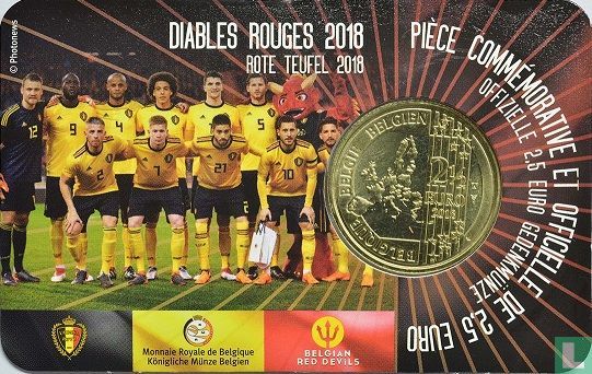 België 2½ euro 2018 (coincard - NLD) "Belgian Red Devils 2018" - Afbeelding 2