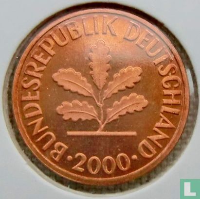 Deutschland 1 Pfennig 2000 (J) - Bild 1