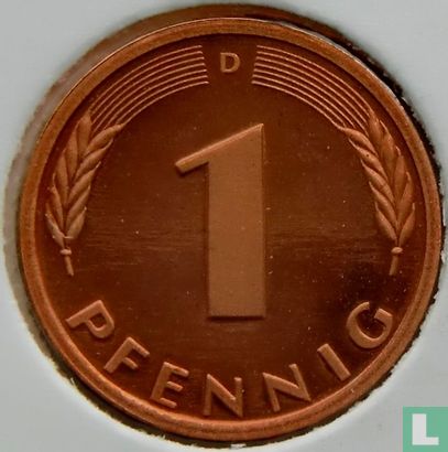Duitsland 1 pfennig 1980 (D) - Afbeelding 2