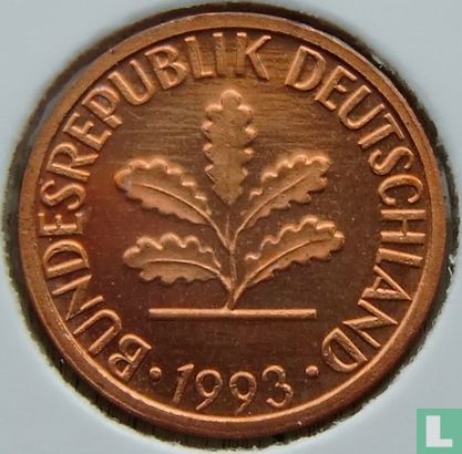 Duitsland 1 pfennig 1993 (F) - Afbeelding 1