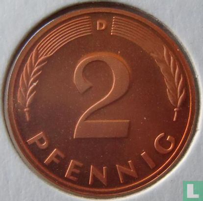 Duitsland 2 pfennig 1980 (D) - Afbeelding 2