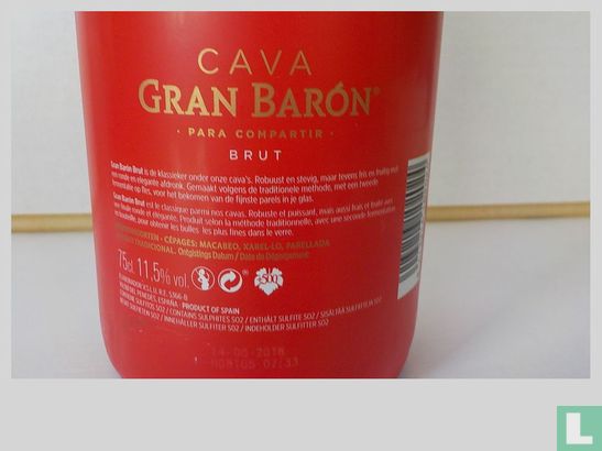 Gran Baron Cava Brut Football Edition - Afbeelding 3