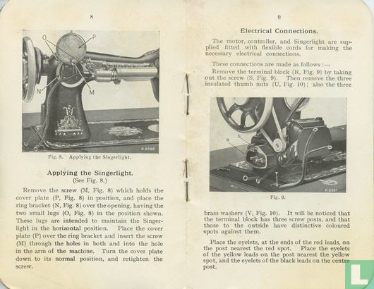 Instructions for using and adjusting Singer B.U.K. Electric Motors with treadle control for family sewing machines - Afbeelding 3