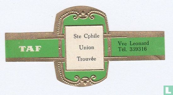 Ste Cphile Union Trouvéc - Vve Leonard Tél. 339316 - Afbeelding 1