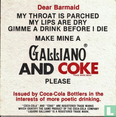 Coke is it! with your favorite spirit - Galliano - Bild 1