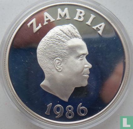 Zambie 10 kwacha 1986 (BE) "25th anniversary World Wildlife Fund" - Image 1