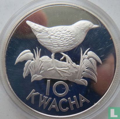Zambia 10 kwacha 1986 (PROOF) "25th anniversary World Wildlife Fund" - Image 2