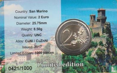 San Marino 2 euro 2017 (coincard) - Afbeelding 2