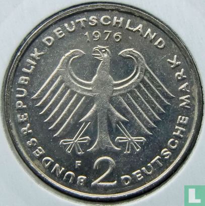 Duitsland 2 mark 1976 (F - Konrad Adenauer) - Afbeelding 1
