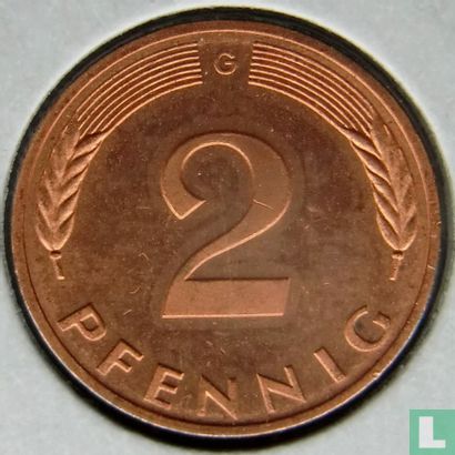 Duitsland 2 pfennig 1977 (G) - Afbeelding 2