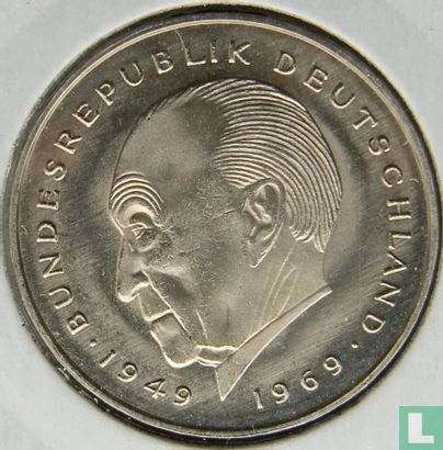 Duitsland 2 mark 1977 (G - Konrad Adenauer) - Afbeelding 2
