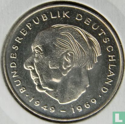 Germany 2 mark 1977 (D - Theodor Heuss) - Image 2