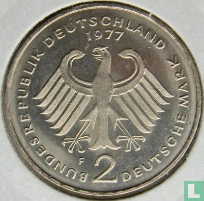 Duitsland 2 mark 1977 (F - Konrad Adenauer) - Afbeelding 1