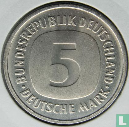 Allemagne 5 mark 1977 (F) - Image 2