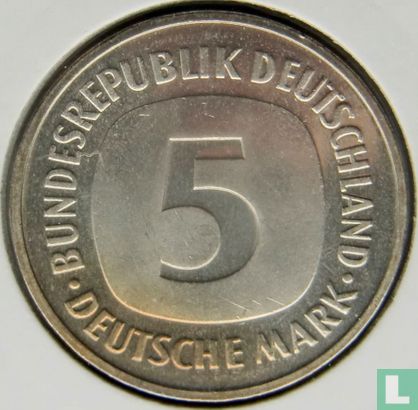 Allemagne 5 mark 1977 (D) - Image 2