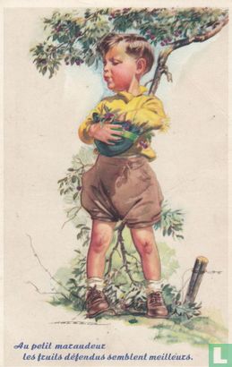 Kinderkaart muts vol met olijven