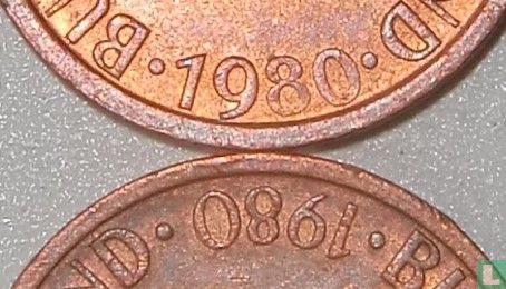 Deutschland 1 Pfennig 1980 (F - Punkt weit von der 0) - Bild 3