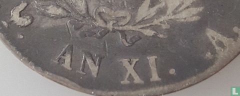 France 5 francs AN XI (A - BONAPARTE PREMIER CONSUL) - Image 3