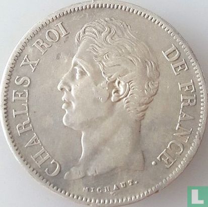 France 5 francs 1830 (Charles X - D) - Image 2