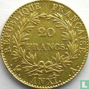 Frankrijk 20 francs AN XI - Afbeelding 1