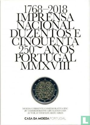 Portugal 2 euro 2018 (folder) "250th anniversary of the Imprensa Nacional - Casa da Moeda" - Image 1