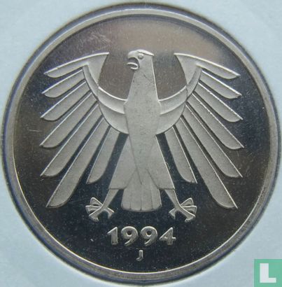 Allemagne 5 mark 1994 (J) - Image 1