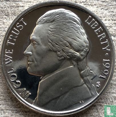 Verenigde Staten 5 cents 1991 (PROOF) - Afbeelding 1