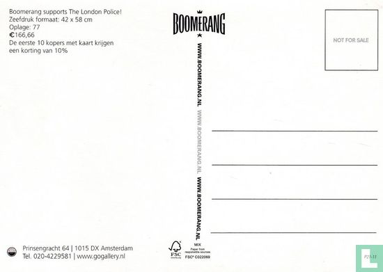 B110173 - Boomerang supports The London Police! - Afbeelding 2