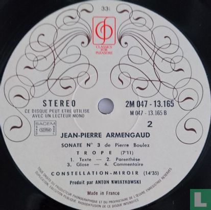 Karl Heinz Stockhausen: 9e Klavierstück - Pierre Boulez: Sonate no3 - Arnold Schönberg: 6 petites pieces - Image 3