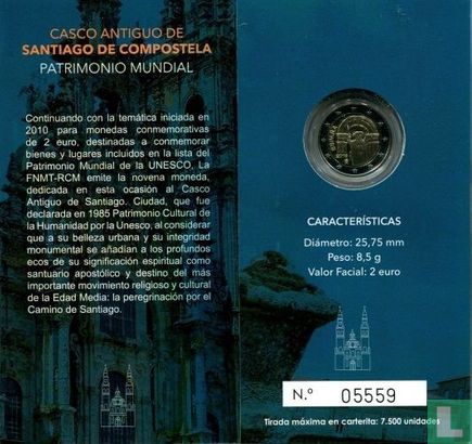 Spanje 2 euro 2018 (PROOF - folder) "Santiago de Compostella" - Afbeelding 2