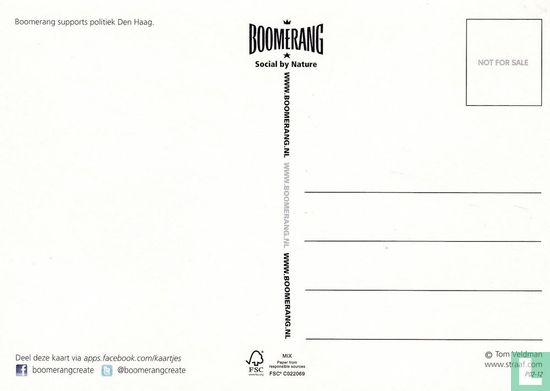 B120010 - Boomerang supports Politiek Den Haag "Politiek Gegarandeerd Feitenvrij!" - Image 2