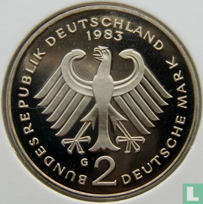 Duitsland 2 mark 1983 (PROOF - G - Theodor Heuss) - Afbeelding 1