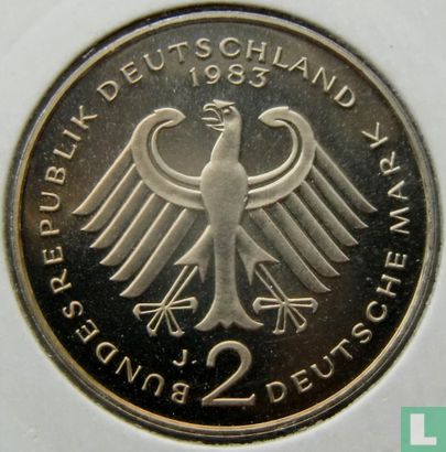 Duitsland 2 mark 1983 (PROOF - J - Konrad Adenauer) - Afbeelding 1