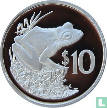 Fiji 10 dollars 1986 (PROOF) "25th Anniversary of World Wildlife Fund" - Image 2